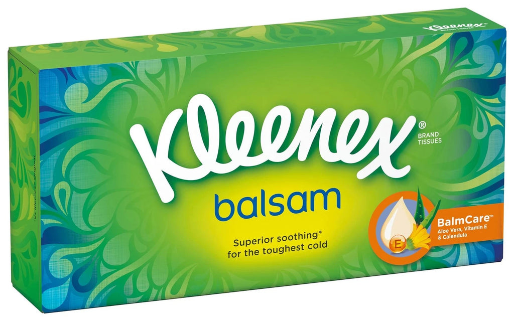 Kleenex Balsam Facial Tissues, Pack of 6 Tissue Boxes