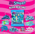SoSweet Blue Sweet Mix – 1kg Bulk Bag Fruity Blue-Themed Pick & Mix Sweets