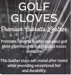Kirkland Signature Golf Gloves Premium Cabretta Leather, Medium (4 Count)