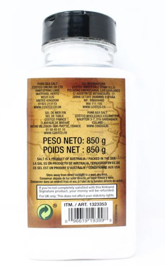 Kirkland Signature Pure Sea Salt - 850g Expiry Date 02/2025