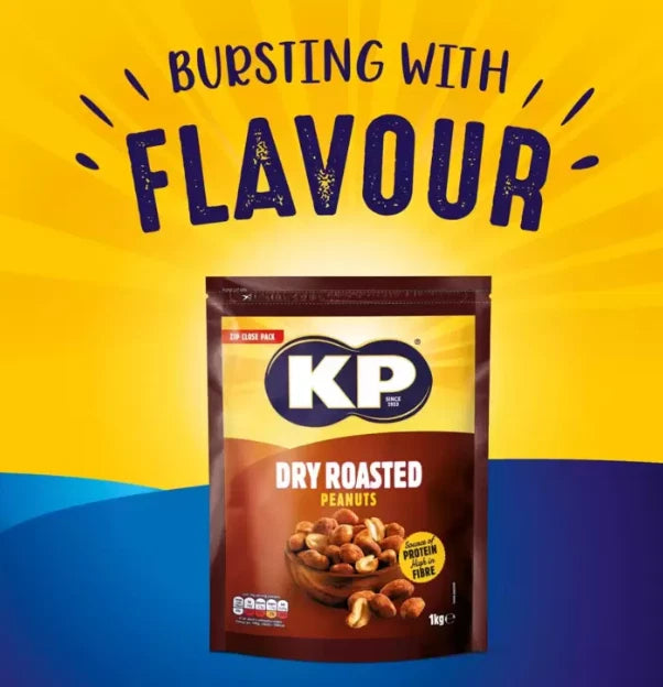 KP Dry Roasted Peanuts Zip Close Pack, 1kg