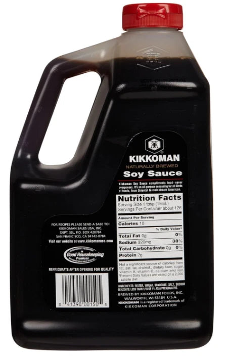 Kikkoman Soy Sauce, 1.9L Bottle (Pack of 1)