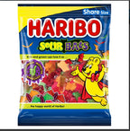 Haribo Sour Bats Sour Fruit Flavour Gummy Sweets 140g Pack of 12