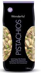 Wonderful Salt & Pepper XXL Pistachios Large Gently Salted Nuts Pack of 1.36kg