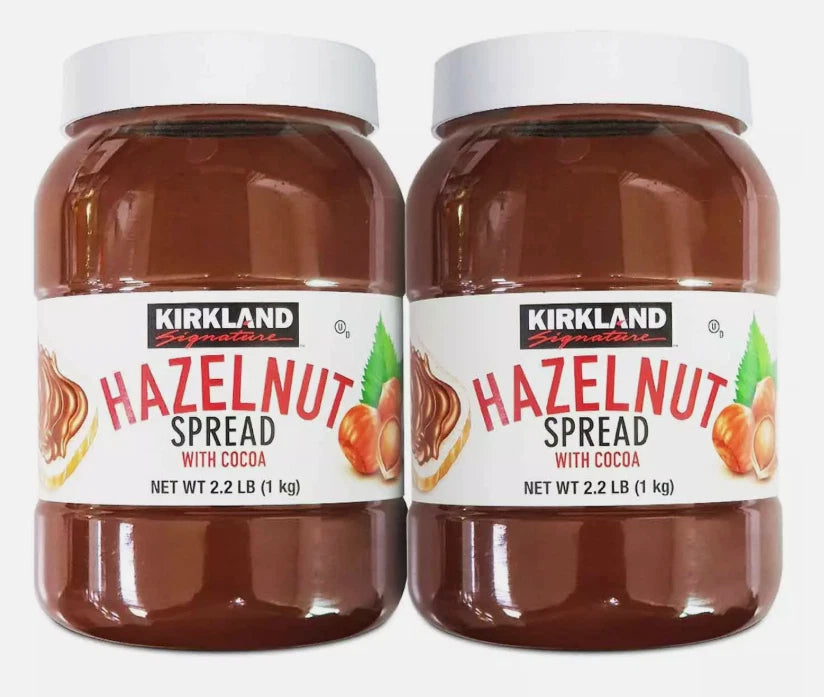 Kirkland Signature Hazelnut Chocolate Smooth Spread with Cocoa Pack 2 Jars x 1kg