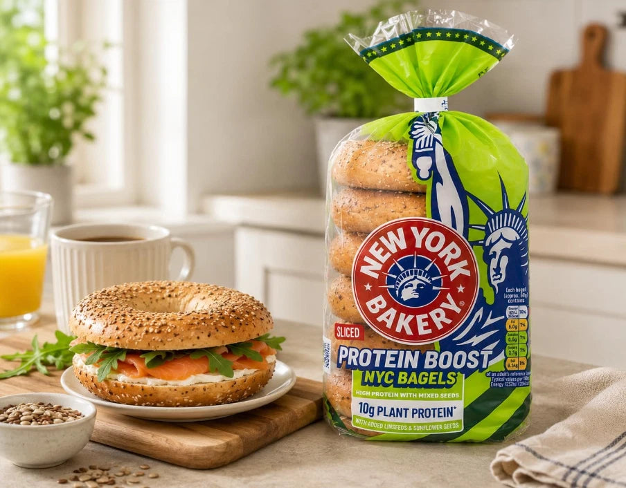 New York Bakery® Protein Boost NYC Bagels Sliced, Pack of 2