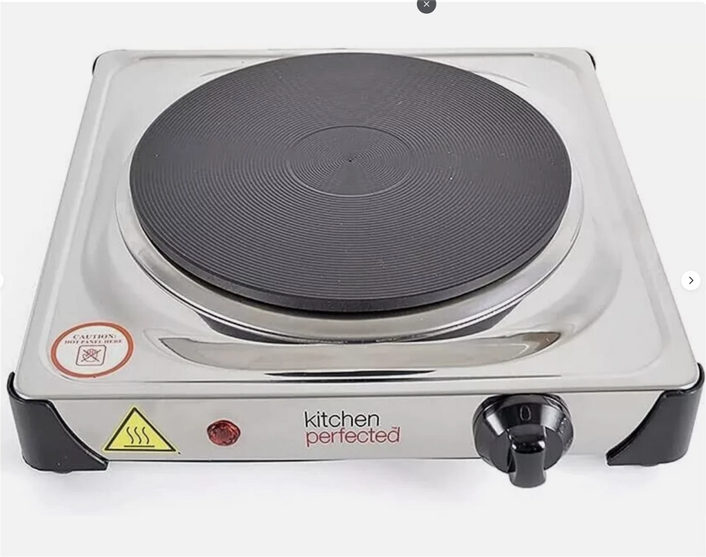 Electric Hotplate 1500W Portable Kitchen Table Top Cooker Stove Stainless Steel