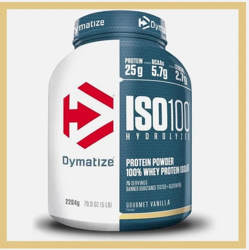 Dymatize ISO 100 Hydrolyzed Gourmet Protein Powder Whey Fit Vanilla Pack 2264g