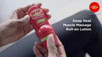 Deep Heat Muscle Massage Roll On Lotion Deep Heater Massager Heat Rub 3 x 50ml