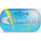 Sardines in Sunflower Oil, 120g per Can, Multi-Pack of 6 Cans