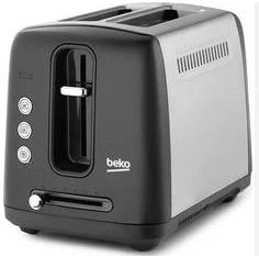 Beko TAM7201B Traditional 2 Slot Toaster In Black