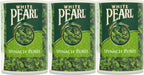 White Pearl Spinach Purée, Ready-to-Use, Smooth Texture, 395g per Can, Pack of 3