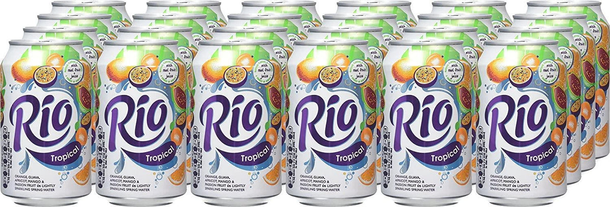 Rio Tropical Soft Drink Orange Guava Apricot Mango Passion Fruit Pack 24 x 330ml