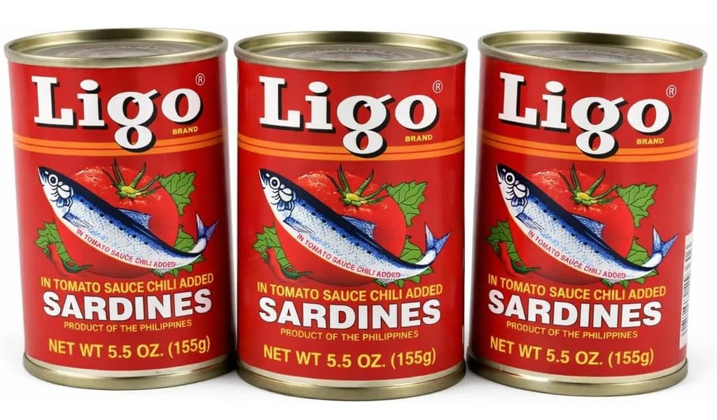 Ligo Sardines In Tomato and Chilli Sauce Wild-Caught Sardines 155g (Pack of 3)