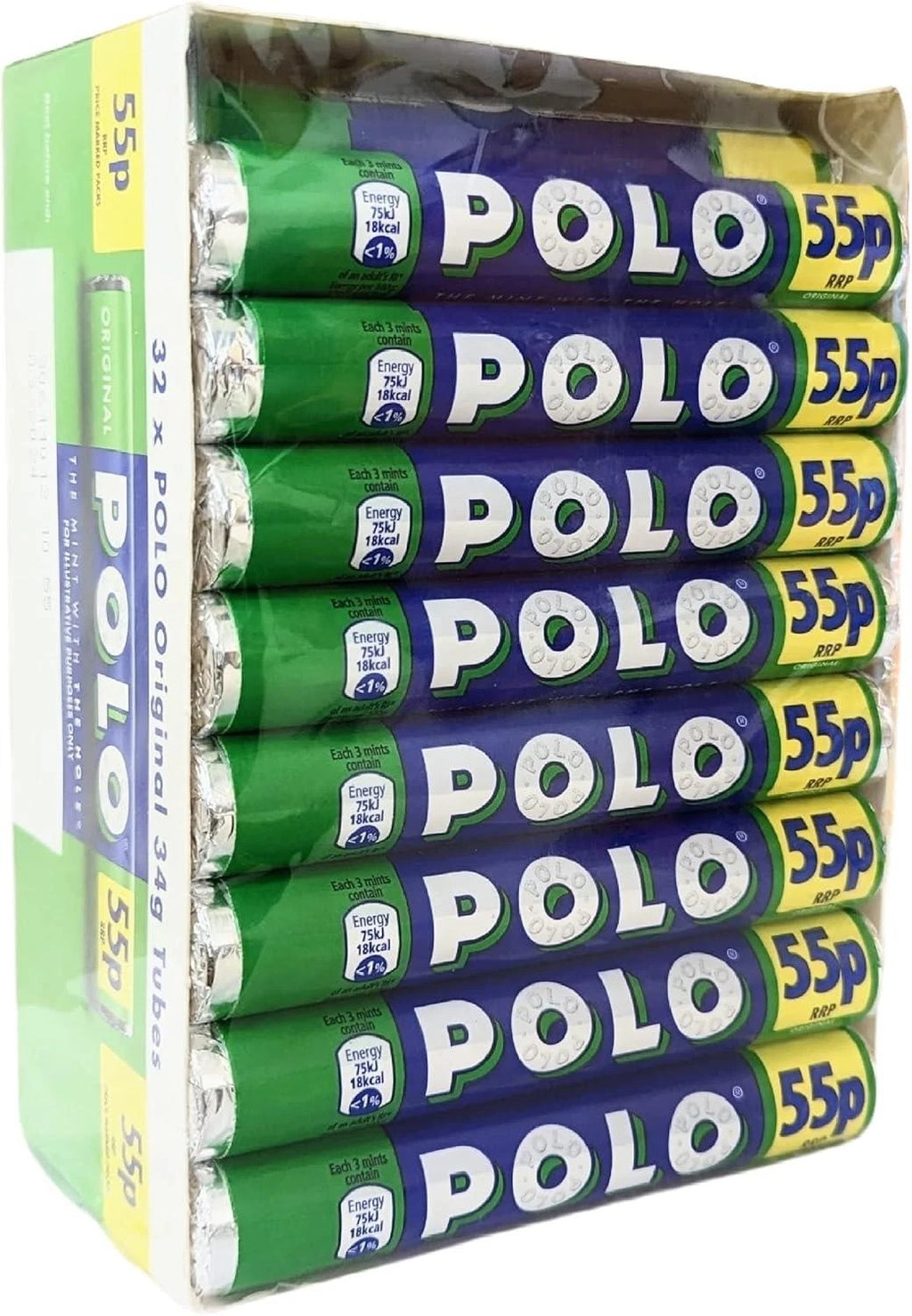 Nestle Polo Original Mints, 32 x 34g Original Polo Mints Tubes