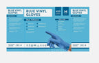 Jena Disposable Multi-Purpose Blue Vinyl Gloves Ambidextrous M / L Size Pack 200