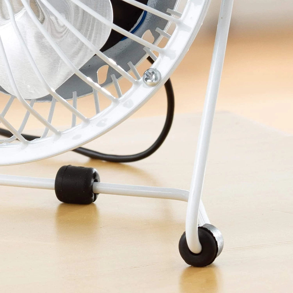 Fine Elements COL1263 4" Desk Fan, Portable 2.5W Table Fan White