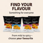 Grace Chilli Plantain Chips Salted 85g x 9 Gluten Free, High in Fibre, Vegan