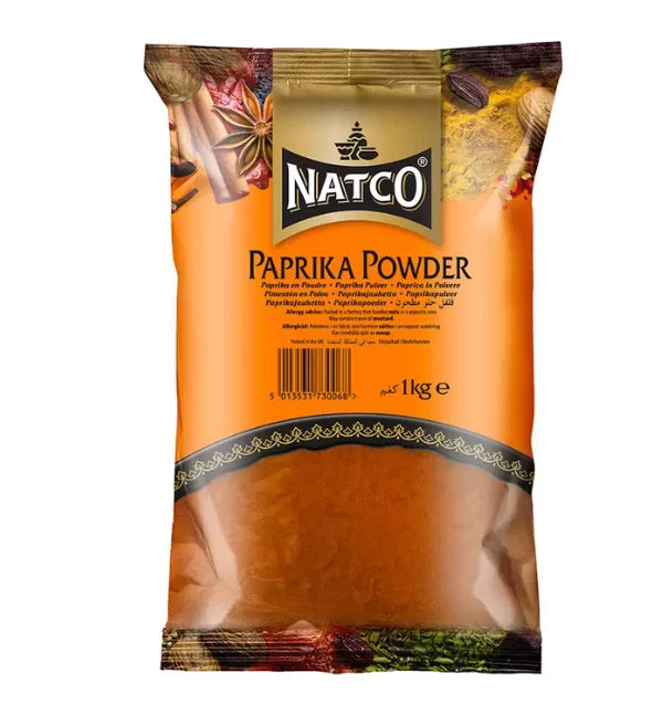 Natco Paprika Powder, Sweet and Piquant Flavour, Ground Capsicum Seasoning, 1kg