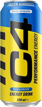 C4 Performance Energy Frozen Bombsicle Zero Sugar Explosive 500ml Pack of 12