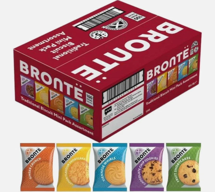 Bronte Biscuits 100 Mini Packs Variety Box 100x 30g Brontë 5 Variety Cookies