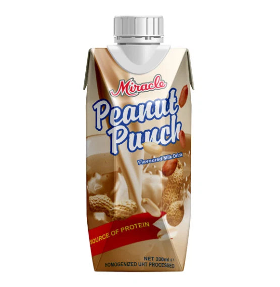 Miracle Peanut Punch Flavoured Milk Drink Pack of 18 x 330ml