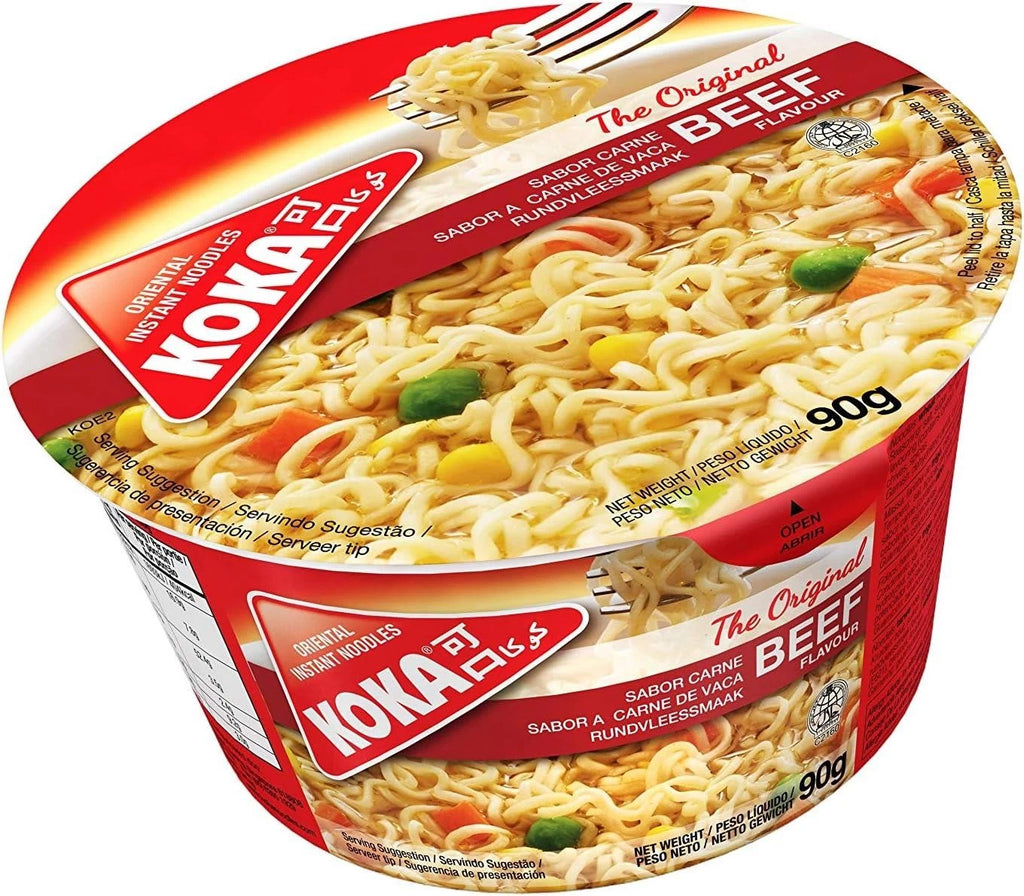 Koka Oriental Instant Noodles The Original Beef Flavour 12 Bowls of 90g