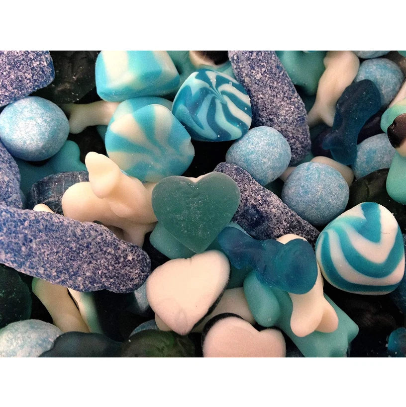 Blue Mix Sweets, Chewy, Fizzy and Sour Variety Jelly, 1kg