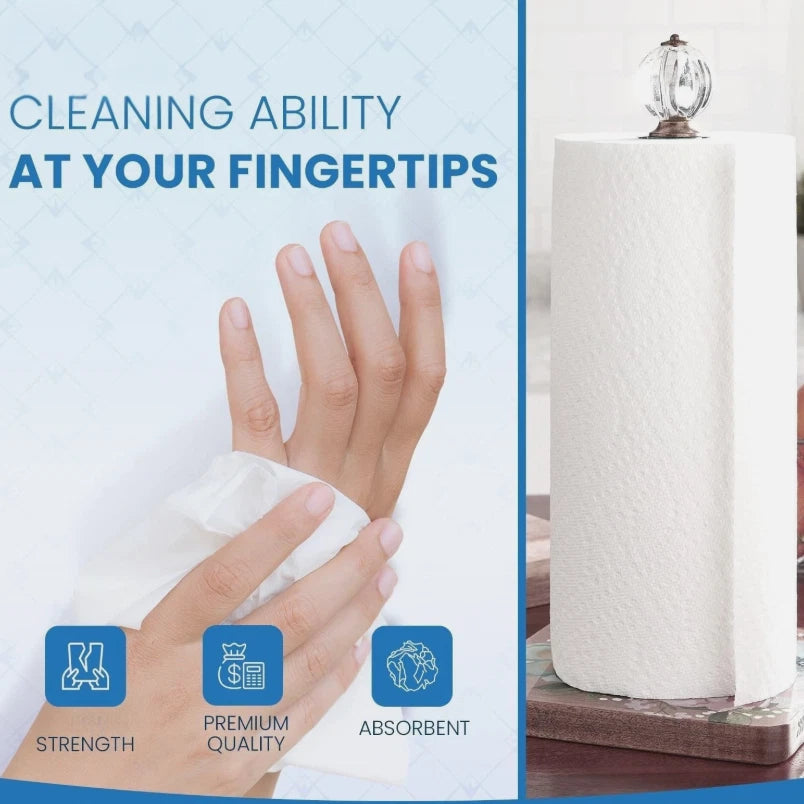 Bestin Jumbo Kitchen Towels, 2-Ply, 180 Sheets per Roll, 6 Roll Multi-Pack