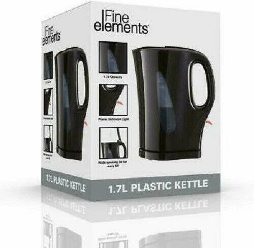 Fine Elements SDA1673 Plastic 1.7 L Kettle Black
