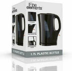 Fine Elements SDA1673 Plastic 1.7 L Kettle Black