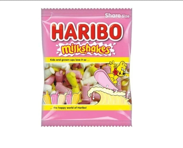 Haribo Share Bags 140g Fruity Fizzy Gummy Jelly Sweets Assorted Flavours 12 Pack
