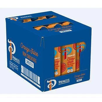 Princes Orange Juice From Concentrate 100% Pure Juice Carton Pack 12 x 1 Litre
