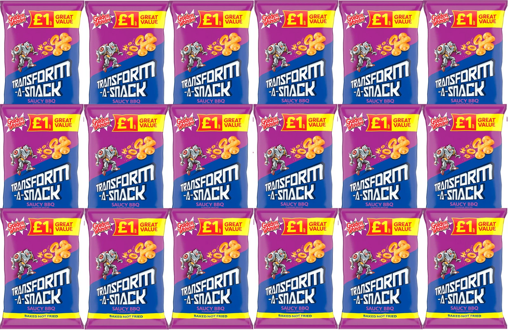 Golden Wonder Transform-A-Snack Saucy BBQ Flavour Snacks 56 Pack of 18