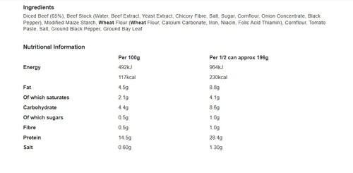 6 x Princes Stewed Steak 392g Can with Beef Steak in a Rich Gravy