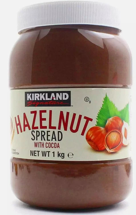 Kirkland Signature Hazelnut Chocolate Smooth Spread with Cocoa Pack 2 Jars x 1kg