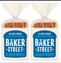 Baker Street White Bread 2 x 550g Cleverly Packed for Long Life Pre-Sliced