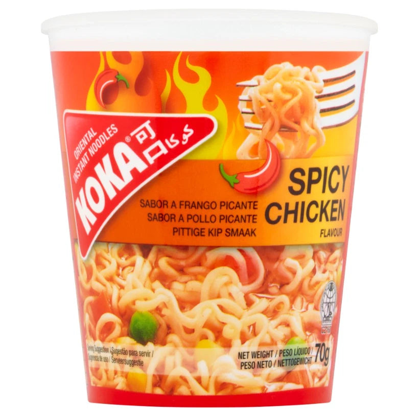 Koka Oriental Instant Noodles Spicy Chicken Flavour 12 Bowls of 70g