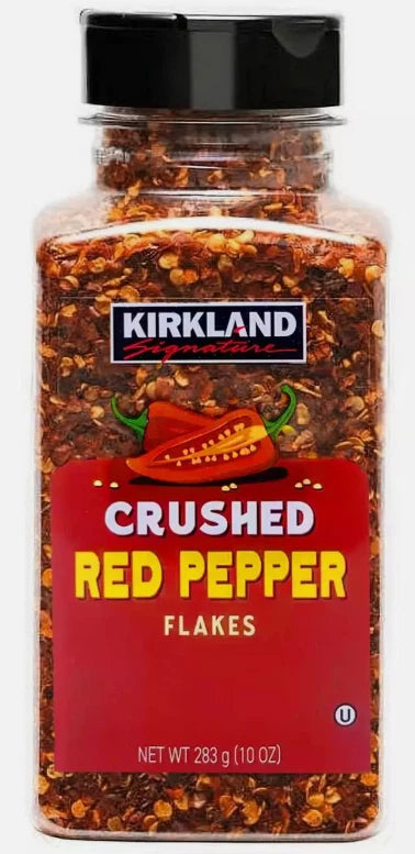 Kirkland Signature Crushed Red Pepper Spice Seasoning Rich Food Flavour Jar 283g