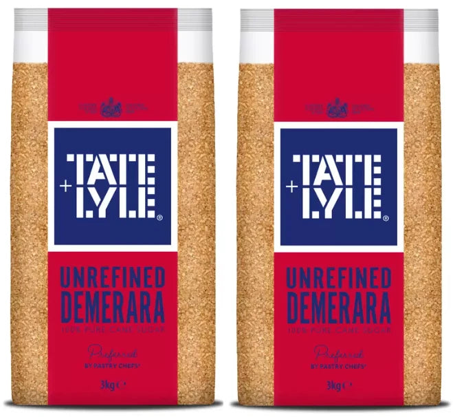 2 x Tate And Lyle Brown Demerara Sugar 3 kg Bags