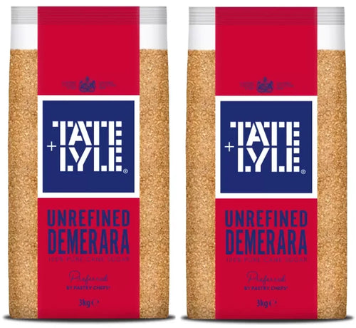 2 x Tate And Lyle Brown Demerara Sugar 3 kg Bags