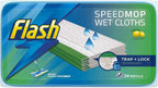 Flash Speedmop Wet Cloths Lemon Multi-Surface Refills Pack of 2 x 24