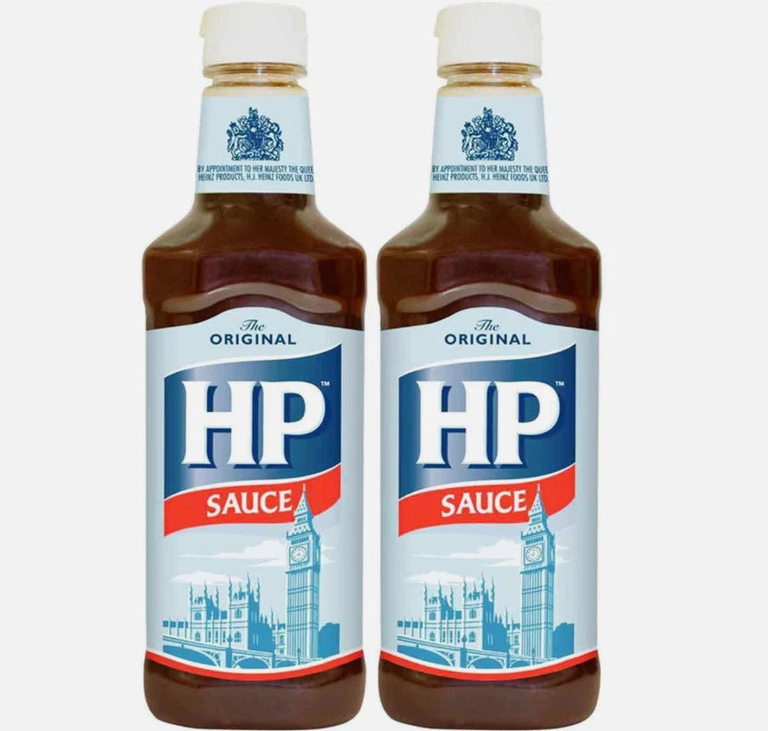 HP Brown Sauce Original Meat Spice Rich Tangy BBQ Rich Flavour Taste Pack 2x600g