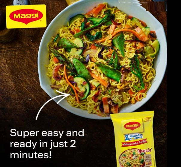 Maggi 2 Minute Authentic Indian Masala Spicy Noodles Multipack 4x70g Pack of 3