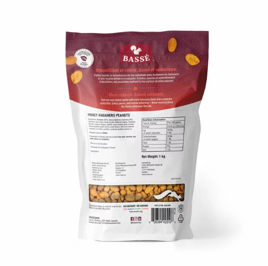 Basse Honey Habenero Peanuts Sweet & Spicy Harmony Premium Snack Nuts Pack 1kg