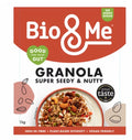 Bio & Me Granola Super Seedy & Nutty Vegan Natural Fibre Source Cereal Pack-1kg