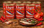 Ligo Sardines In Tomato and Chilli Sauce Wild-Caught Sardines 155g (Pack of 8)