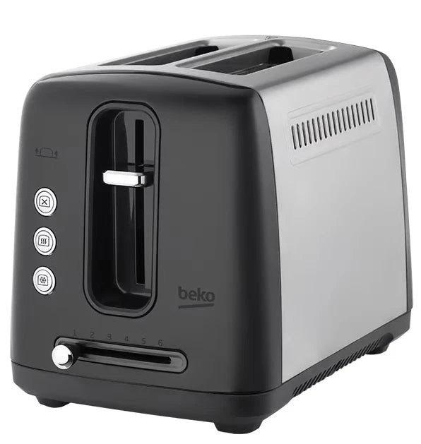 Beko TAM7201B Traditional 2 Slot Toaster In Black