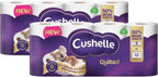 Cushelle Quilted 3-Ply Longer Rolls Toilet Tissue, 2 x 8 Pack (Total 16 Rolls )