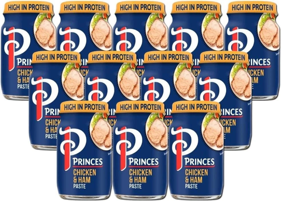 Princes Chicken and Ham High in Protein Sandwich Paste 75g Jar Pack of 12